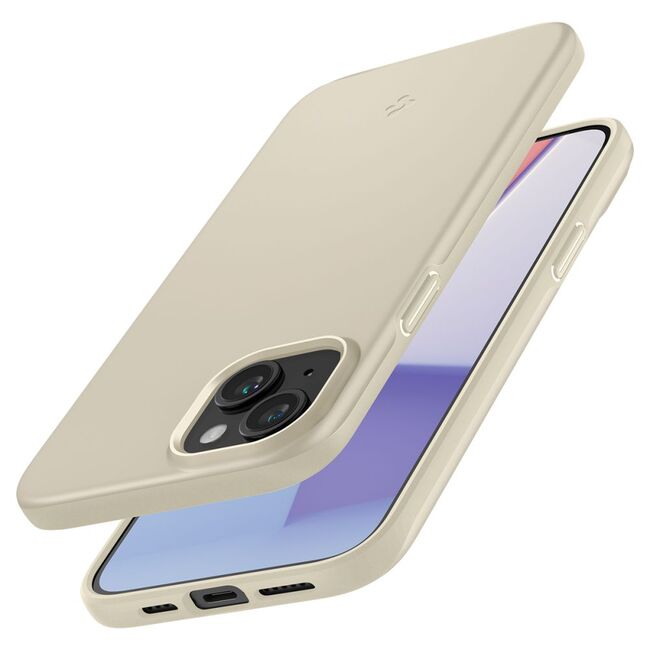 Husa iPhone 15 Spigen Thin Fit, Mute Beige