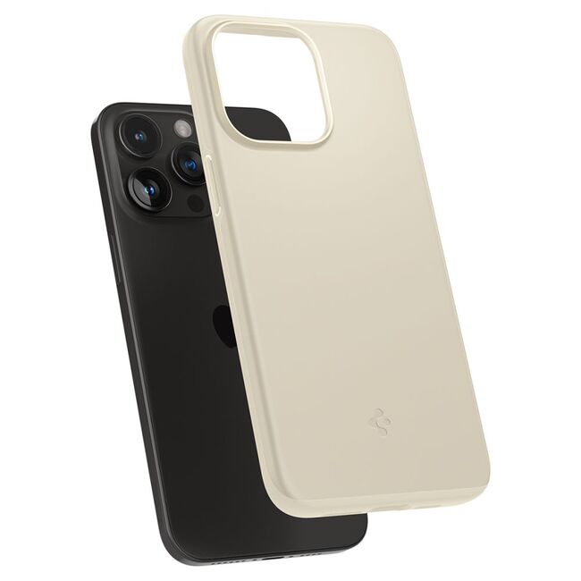 Husa iPhone 15 Pro Spigen Thin Fit, mute beige
