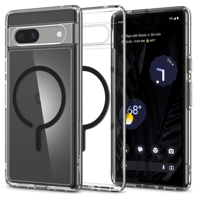 Husa Google Pixel 7a Spigen Ultra Hybrid MagSafe OneTap, transparenta