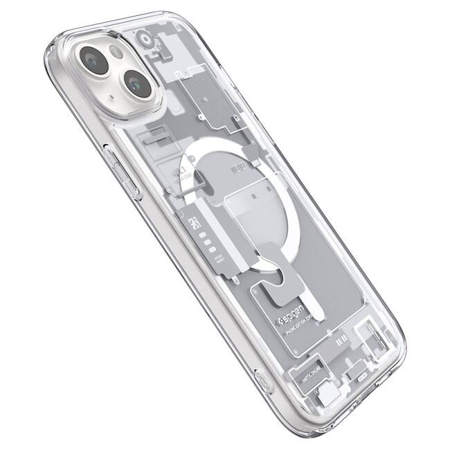 Husa iPhone 15 Spigen Ultra Hybrid MagSafe Zero One, alb