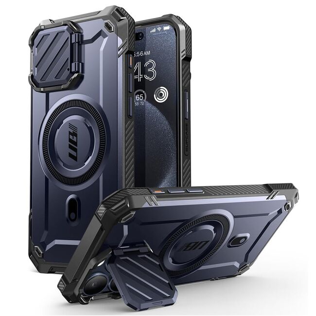 Husa iPhone 15 Pro Max Unicorn Beetle XT MagSafe, albastru