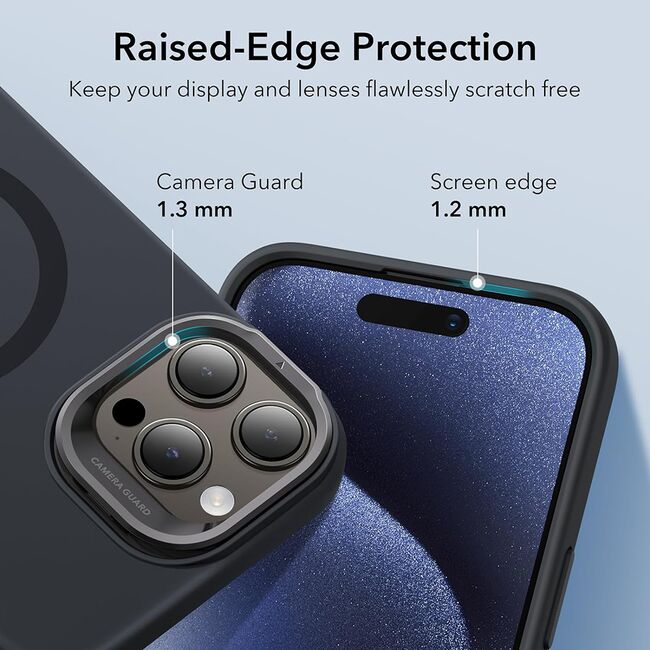 Husa iPhone 15 Pro ESR Cloud Soft HaloLock Kickstand, negru