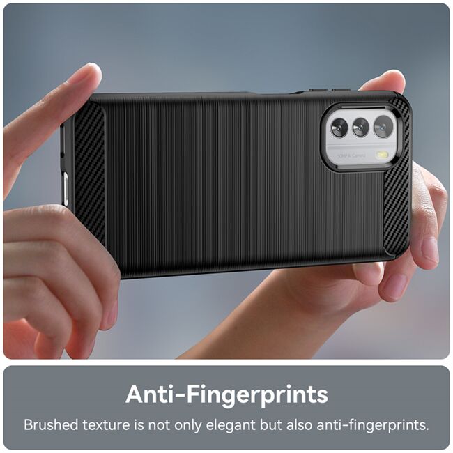 Husa Nokia G22 Carbon Silicone, negru