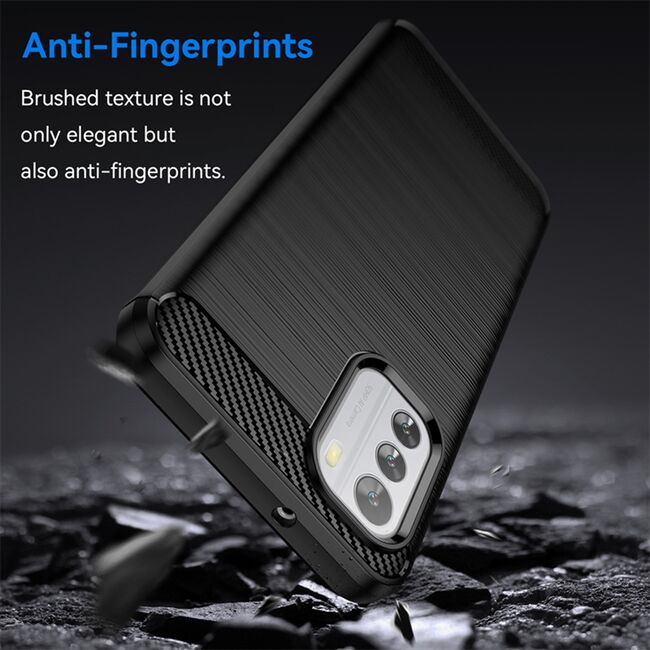 Husa Nokia G22 Carbon Silicone, negru