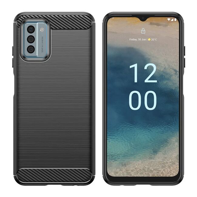 Husa Nokia G22 Carbon Silicone, negru