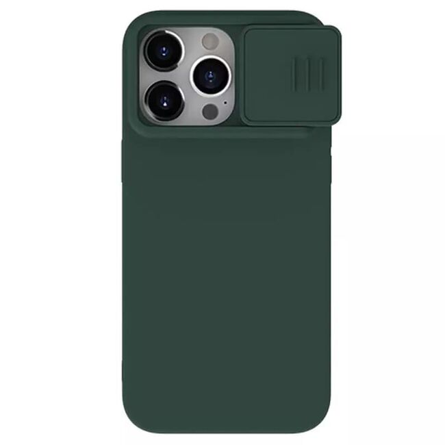 Husa iPhone 15 Pro Nillkin CamShield Silky MagSafe, foggy green