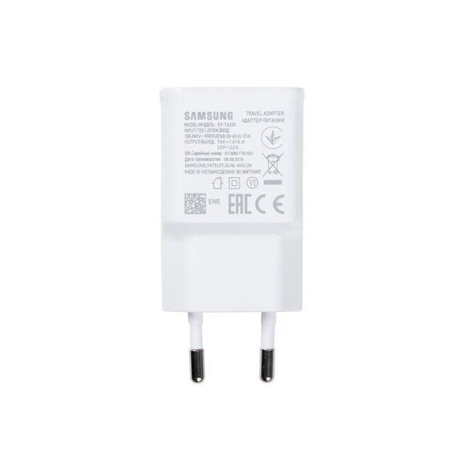 Incarcator Samsung de priza USB-A, 2A, alb, bulk, EP-TA200EWE