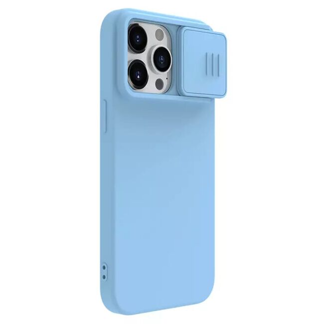 Husa iPhone 15 Pro Max Nillkin CamShield Silky MagSafe, Haze Blue