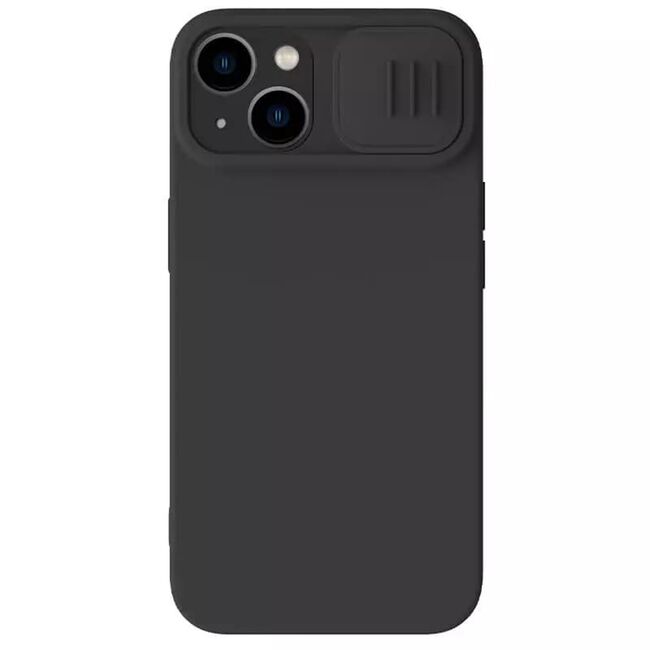 Husa iPhone 15 Nillkin CamShield Silky MagSafe, negru