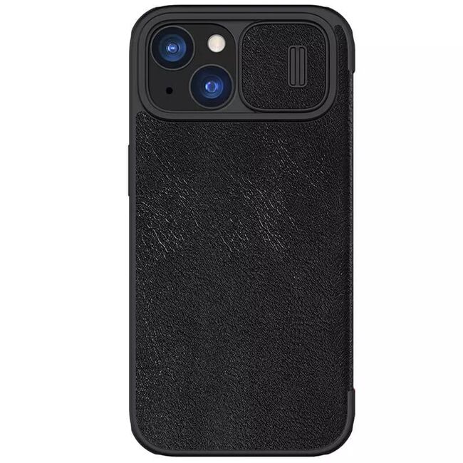 Husa iPhone 15 Nillkin QIN Pro Leather, negru