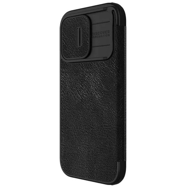Husa iPhone 15 Pro Max Nillkin QIN Pro Leather, negru