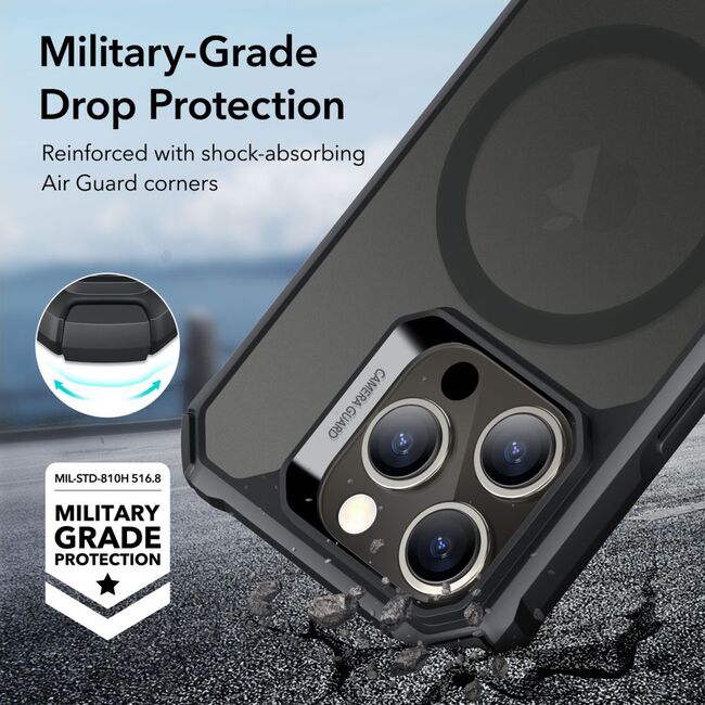 Husa iPhone 15 Pro Max ESR Air Armor HaloLock, negru