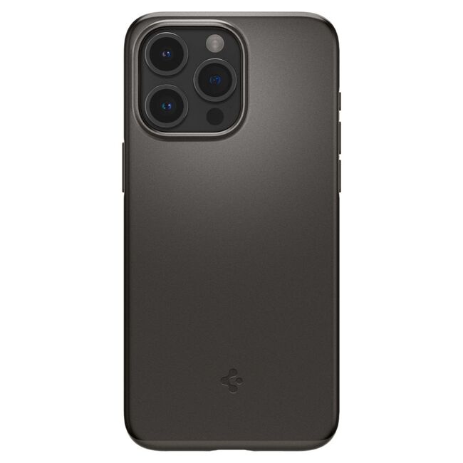 Husa iPhone 15 Pro Max Spigen Thin Fit, Gunmetal