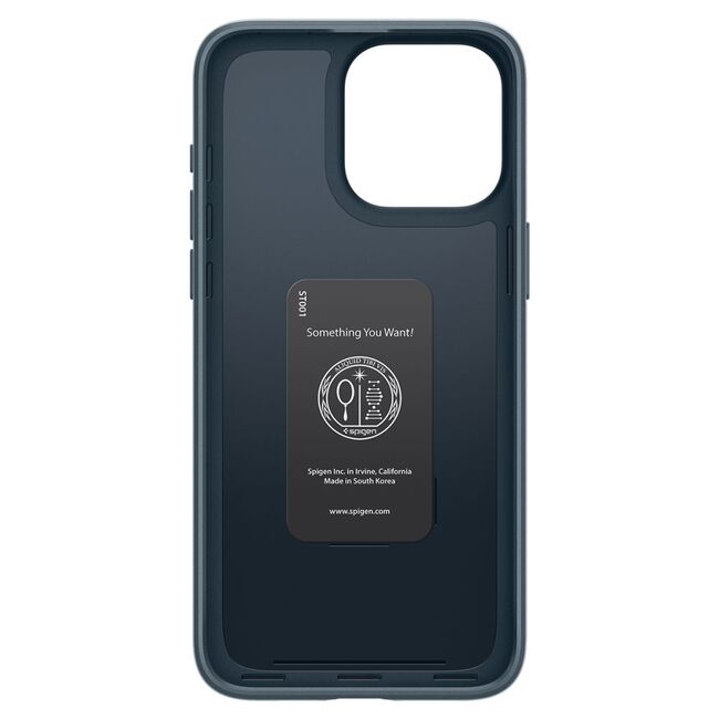 Husa iPhone 15 Pro Max Spigen Thin Fit, albastru inchis