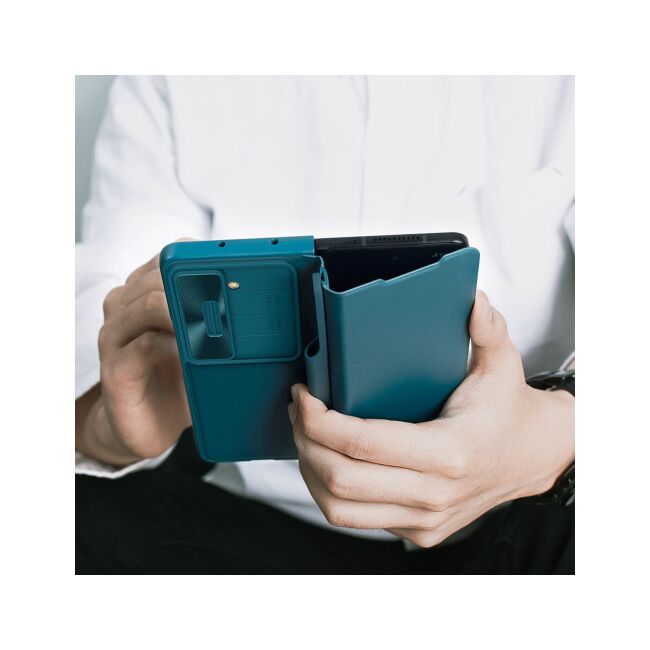 Husa Samsung Galaxy Z Fold 5 Nillkin QIN Pro Leather, maro