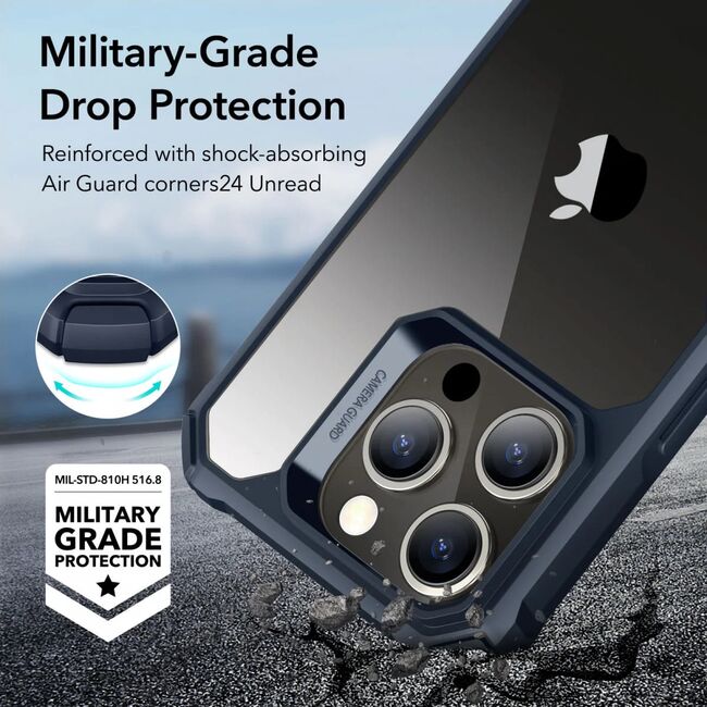 Husa iPhone 15 Pro ESR - Air Armor - Clear Dark Blue