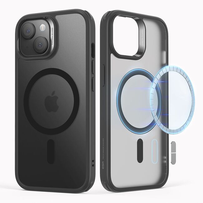 Husa iPhone 15 ESR Classic Hybrid Halolock MagSafe, negru