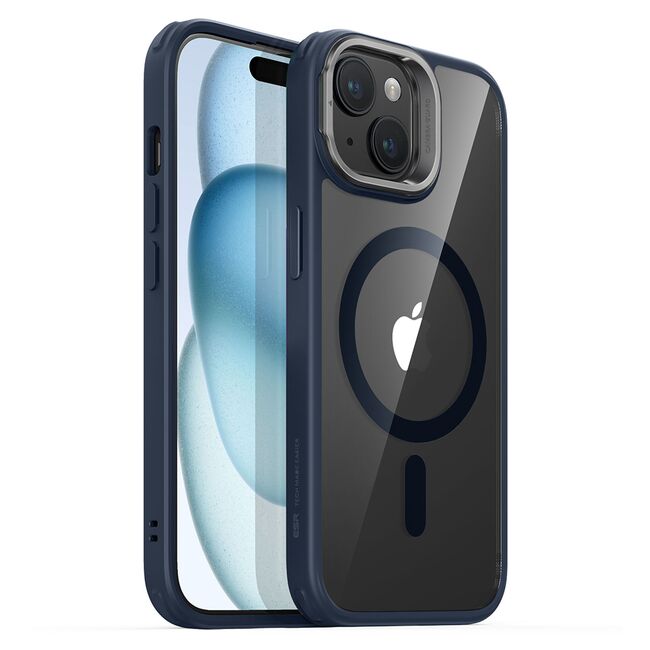 Husa pentru  iPhone 15 Plus - ESR Classic Hybrid HaloLock cu Magsafe si Kickstand - albastru inchis