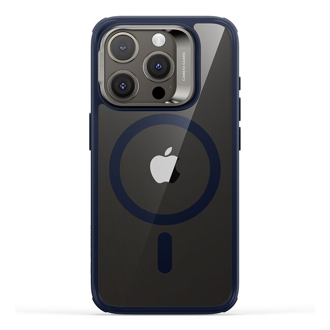 Husa iPhone 15 Pro Max Classic Hybrid HaloLock Kickstand MagSafe - clear dark blue
