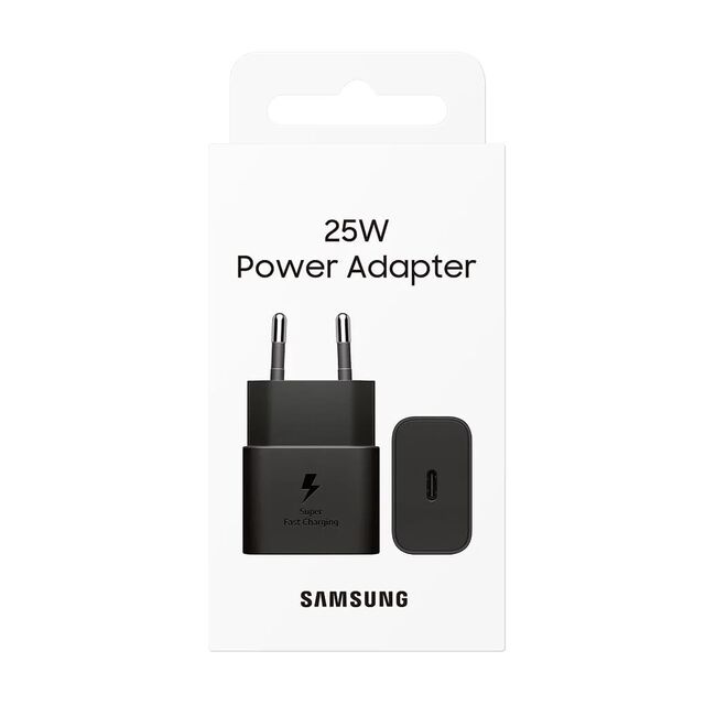 Incarcator retea original Samsung, Super Fast Charging 25W, 3A, 1 X USB-C, Negru