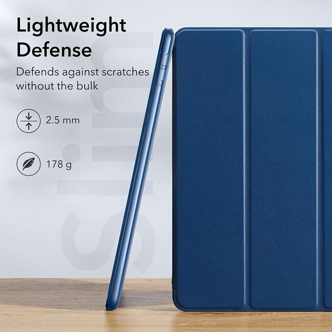 Husa iPad 10.2 inch 9/8/7 2021/2020/2019 cu functie wake-up/sleep ESR - Ascend Trifold - navy blue