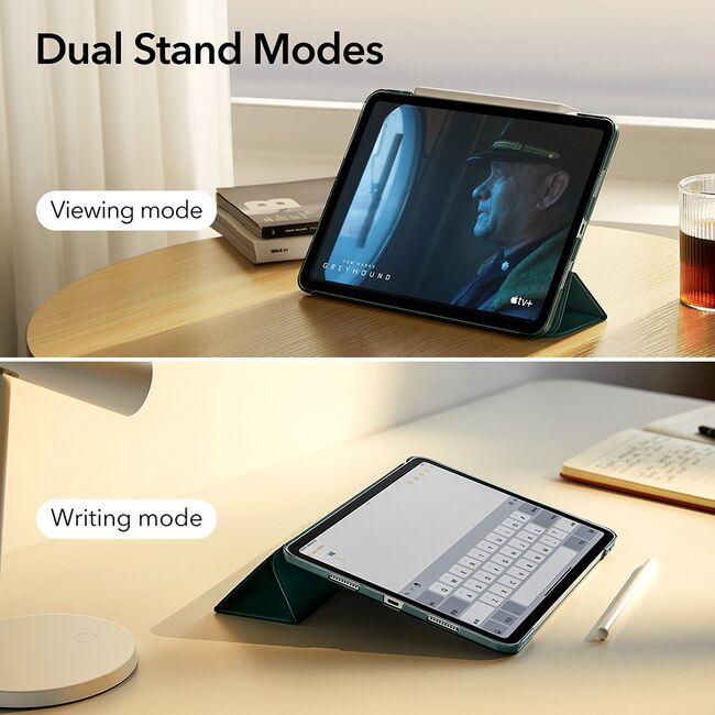 Husa iPad Pro 11 inch 2022, 2021, 2020 cu functie wake-up/sleep ESR - Ascend Trifold - forest green