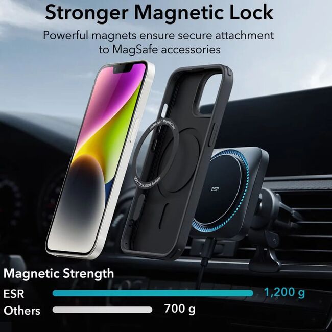 Husa iPhone 14 Plus ESR Classic Hybrid Halolock MagSafe - black