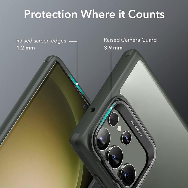 Husa Samsung Galaxy S23 Ultra ESR - Classic Kickstand - Clear Green
