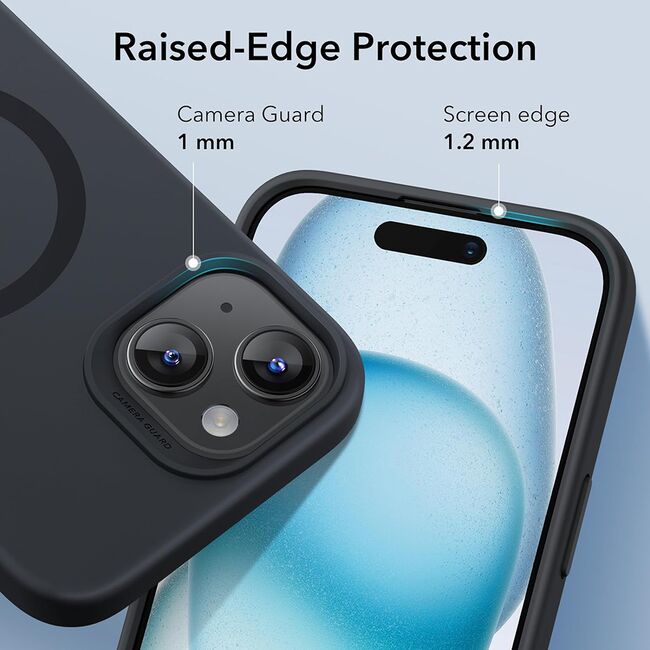 Husa iPhone 15 Plus cu MagSafe ESR - Cloud Soft HaloLock - negru