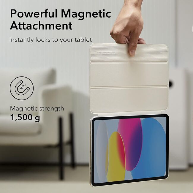 Husa iPad 10 2022 10.9 inch ESR - Rebound Magnetic functie stand si sleep/wake-up - brilliant white