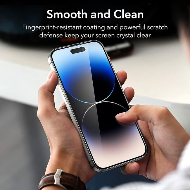Folie din sticla iPhone 14 Pro Max ESR - Armorite Screen Protector, margini negre