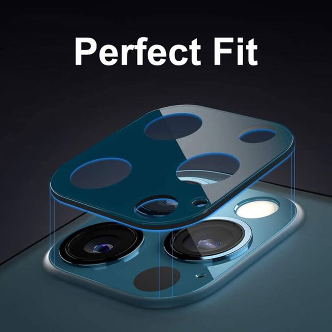 Folie camera iPhone 12 Pro Techsuit Full Glass, negru
