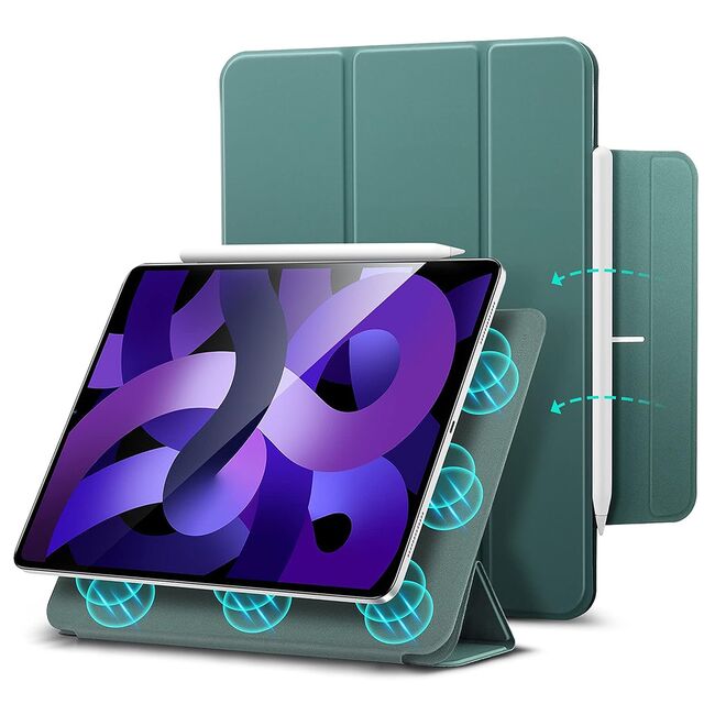 Husa iPad Air 5 2022 / iPad Air 4 2020 ESR - Rebound Magnetic functie stand si sleep/wake-up - forest green