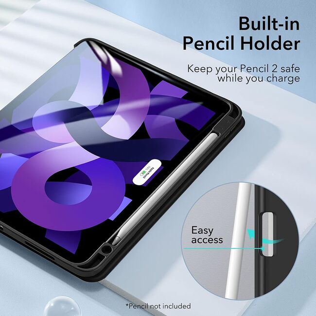 Husa iPad Air  5 / iPad Air 4 10.9" ESR Rebound Pencil, negru
