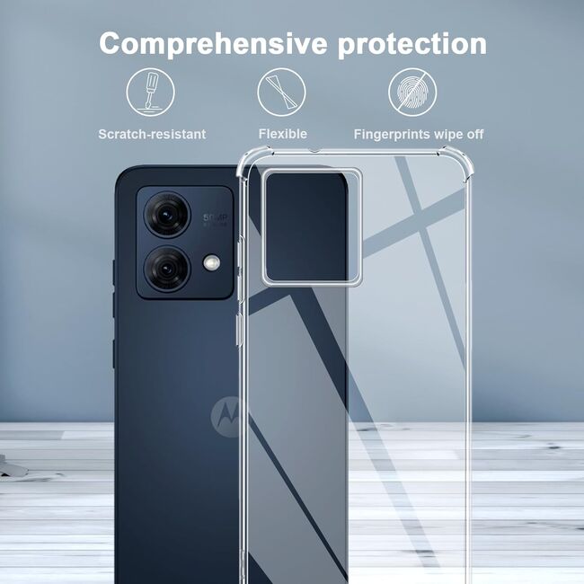 Husa pentru Motorola Moto G84 Anti-Shock 1.5mm, Reinforced 4 corners, transparent