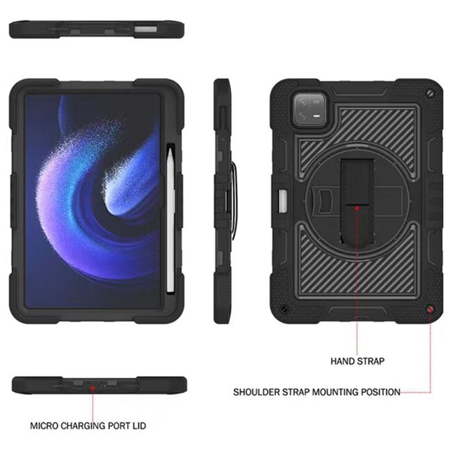 Husa Xiaomi Pad 6 / 6 Pro Techsuit StripeShell 360, negru