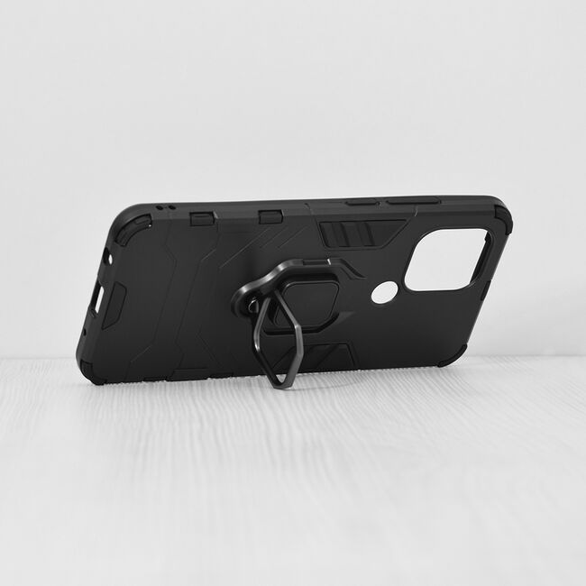 Husa Xiaomi Redmi A1+ / A2+ cu inel Ring ShockProof Armor, negru