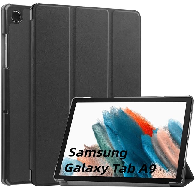 Husa Samsung Galaxy Tab A9 8.7 inch UltraSlim de tip stand, negru