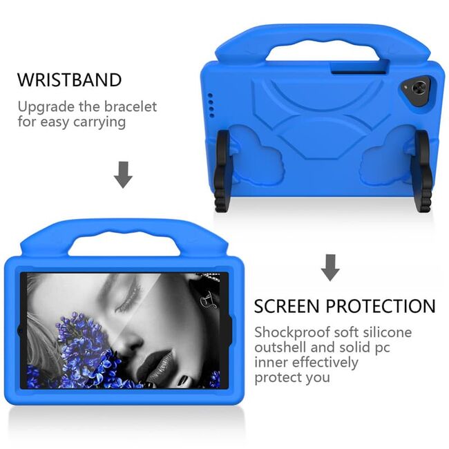 Husa pentru Samsung Galaxy Tab A9+ Plus 11 inch Shockproof, functie stand, albastru