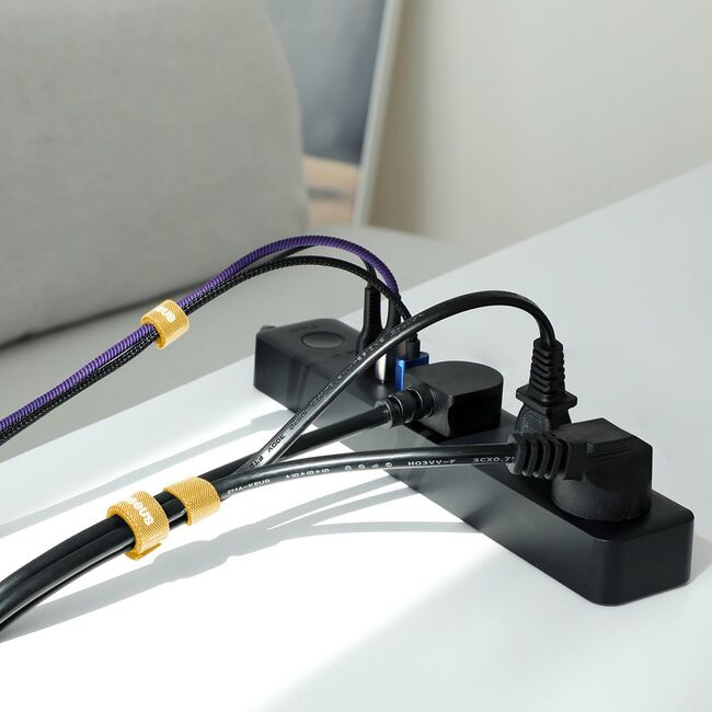 Organizator cabluri cu velcro Baseus 3m, negru, ACMGT-F01