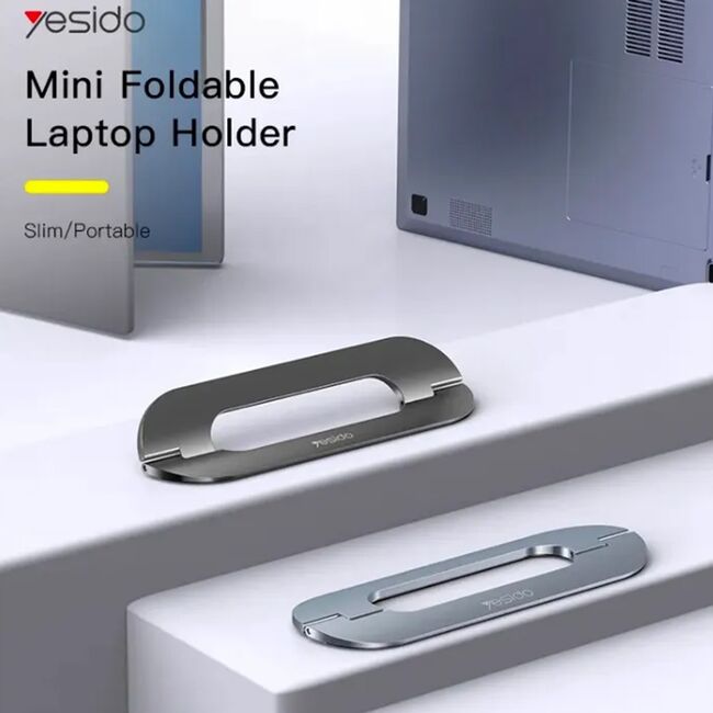 Suport laptop birou, stand notebook Yesido LP03, argintiu