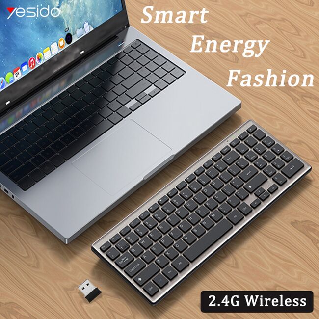 Tastatura wireless pentru laptop/tableta Windows, Mac, Linux, Yesido KB10