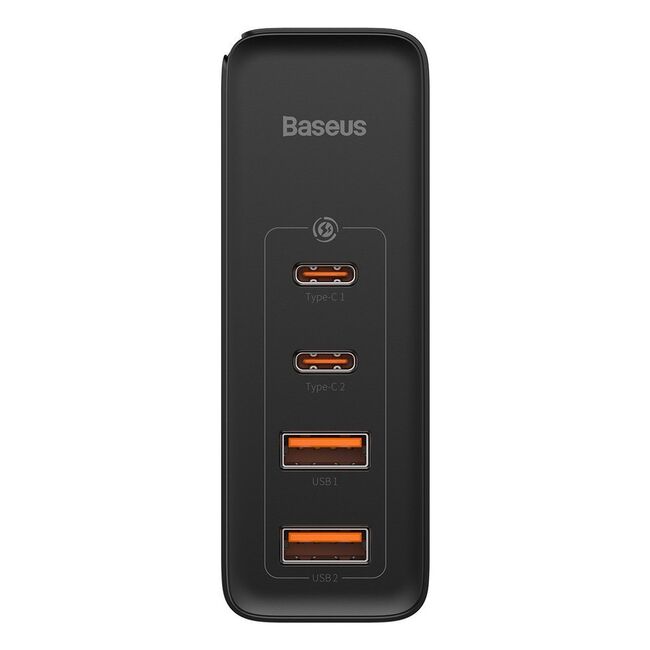 Incarcator 2 x USB QC3.0 / 2 x Type-C PD100W + cablu Type-C la Type-C Baseus GaN2 Pro, CCGAN2P-L01