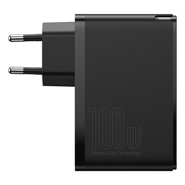 Incarcator 2 x USB QC3.0 / 2 x Type-C PD100W + cablu Type-C la Type-C Baseus GaN2 Pro, CCGAN2P-L01
