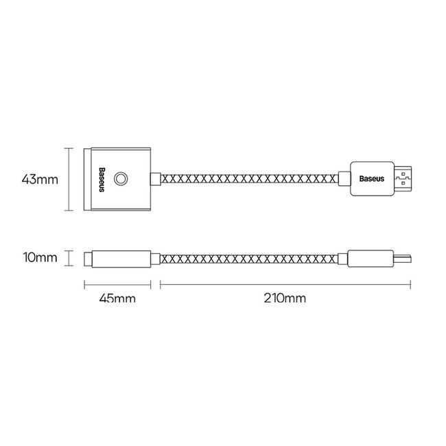 Adaptor HDMI la VGA Baseus, 1080P, 60Hz, negru, WKQX010001