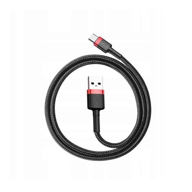 Cablu de date USB Type-C Baseus, 2A, 2m, gri/negru, CATKLF-FG1