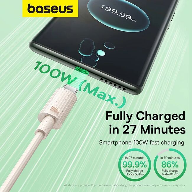 Cablu date USB Type-C Baseus, 100W, 480Mbps, 1m, P10360203631-00