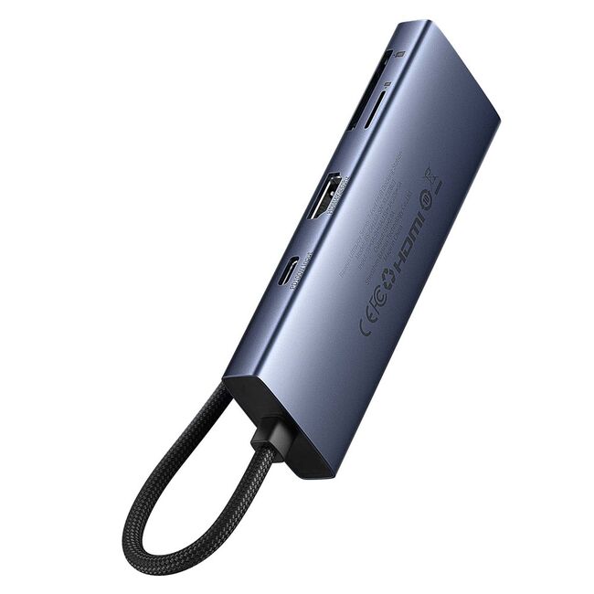 Hub, adaptor USB Type-C la 1 x HDMI 4K@60Hz, 3 x USB, 1 x Type-C PD, SD, TF Baseus, B00052803811-00