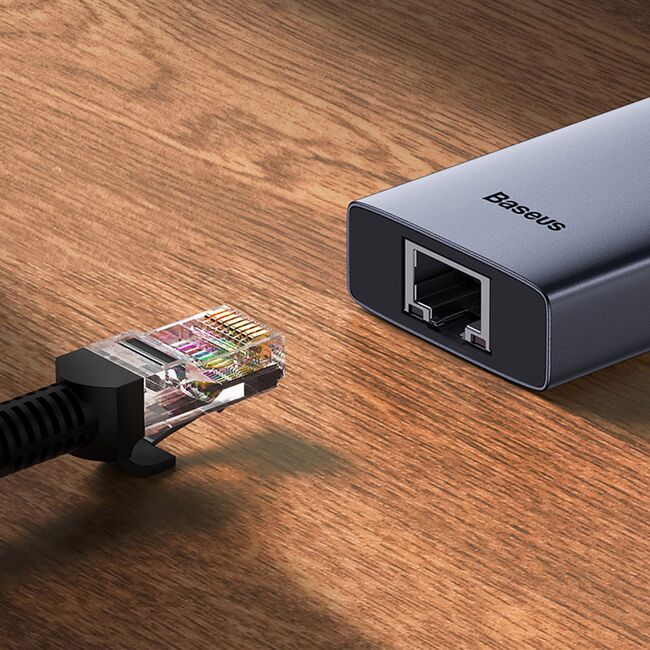 Hub, adaptor USB Type-C la HDMI 4K@60Hz, 3xUSB, 1 x Type-C, 1 x RJ45 Baseus, B00052807813-00