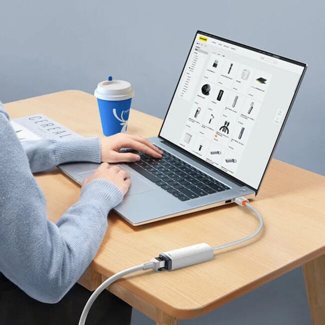Adaptor USB la RJ45 100Mbps, Baseus, WKQX000002